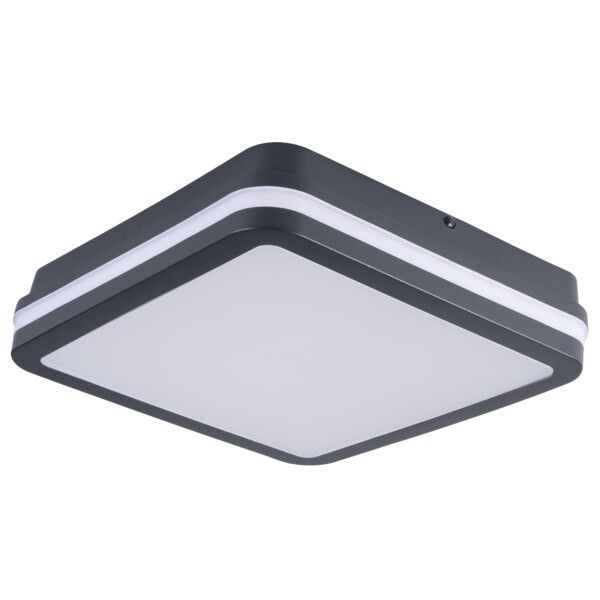 Plafon sufitowy nowoczesny Kanlux Beno grafitowo-biały LED 30W 3000K-4000K 2940lm łazienkowy IP65 wym: 5,7 x 26 x 26 cm - 1 szt.