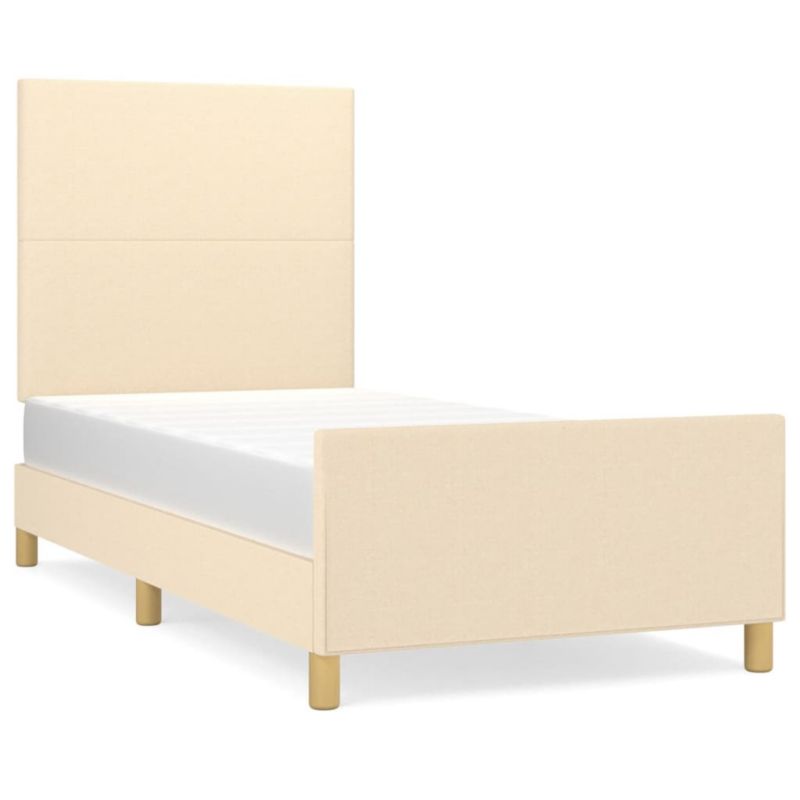 Łóżko tapicerowane WaszeMeble 100x200 cm kremowe WM-3124876 1 szt.