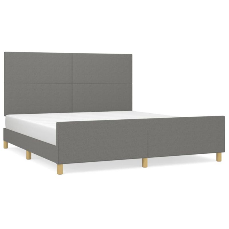 Łóżko tapicerowane WaszeMeble 160x200 cm ciemnoszara WM-3124904 1 szt.