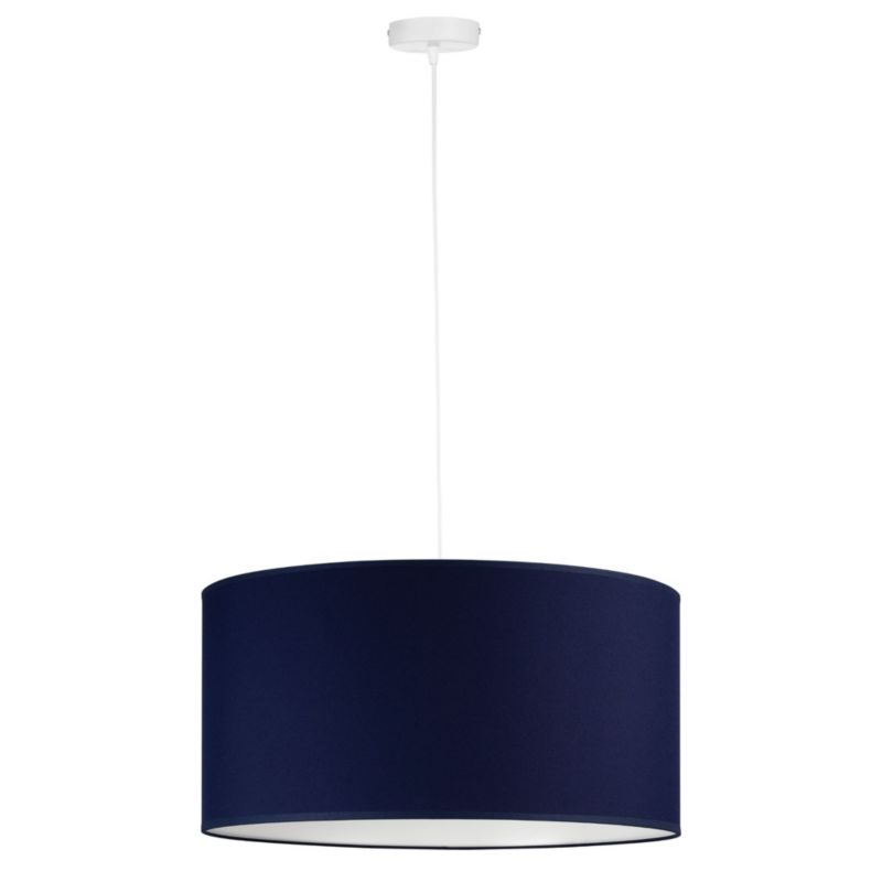 Lampa wisząca biała Tornado 50cm ABAŻUR granatowy E27 1 szt.