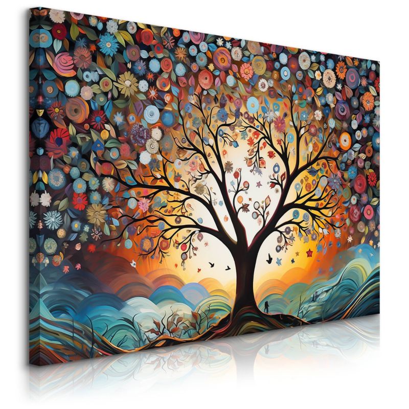 Obraz Muralo Kolorowe Drzewo Styl Boho Natura 30x20 1 szt.