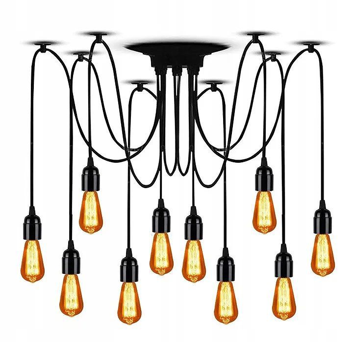 Lampa Sufitowa Wisząca Toolight Jdl-03 Spider 10 Czarny