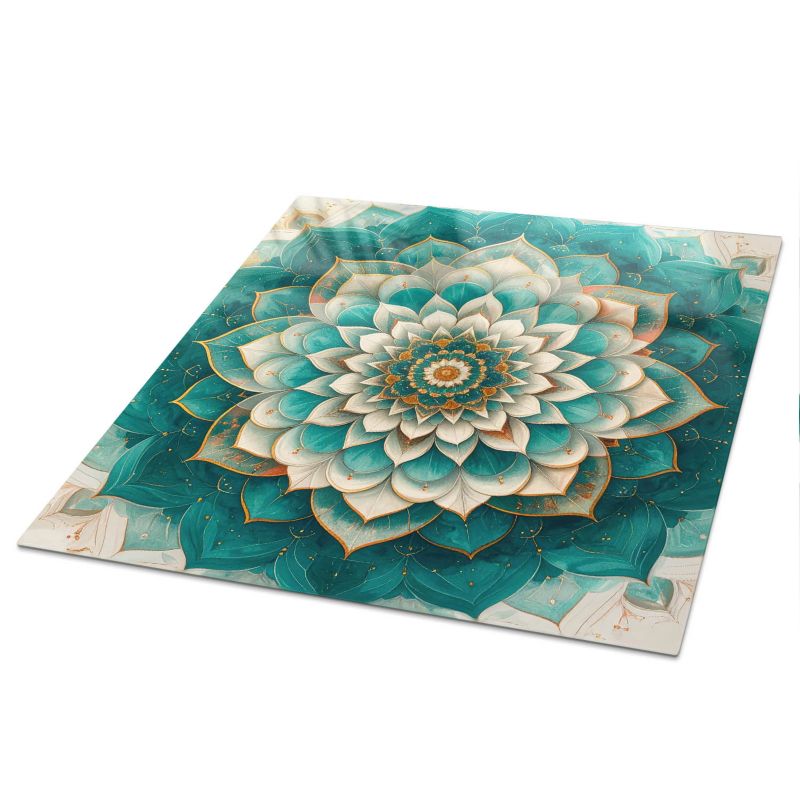 Blat ArtPrintCave 50x50 cm Mandala symetryczna - Szklany Blat na Stół z Nadrukiem Dekoracyjnym 1 szt.
