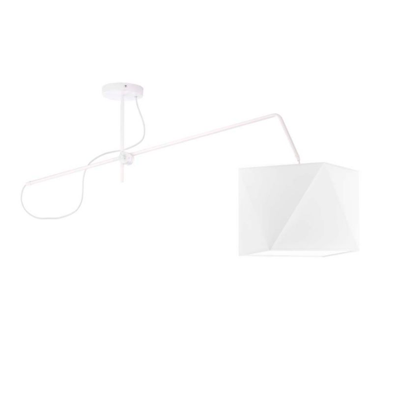 Lampa wisząca Volta Light Factory sufitowa regulowana z abażurem diament Biały/Biały MODERN 1szt.