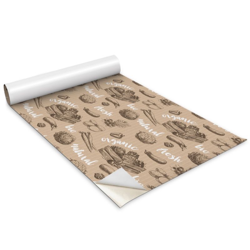 Okleina Meblowa Wallfluent 100x50 cm Naturalne warzywa Folia Na Meble I Szafki 1 rol.