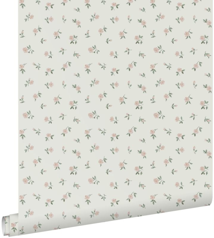 Tapeta ESTAhome zabytkowe kwiaty zielonym 50 x 900 cm - 1 rol.