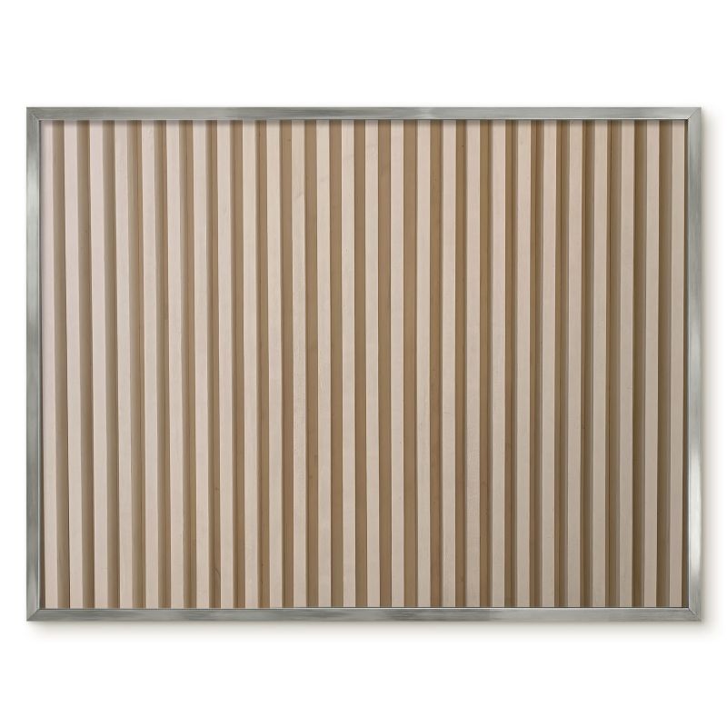 Tablica Magnetyczna Do Biura Tulup 80x60 cm Drewniane listwy - Srebrna rama Do salonu, sypialni 1 szt.