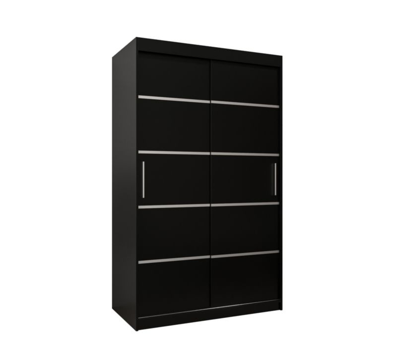 Szafa przesuwna Garderoba Abiks Verona 1 120 czarny + czarny 1 szt.