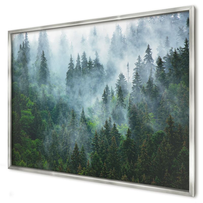 Ozdobna tablica magnetyczna Wallfluent 100x70 Tajemniczy las w srebrnej ramie 1szt
