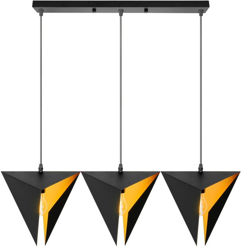 Lampa Sufitowa Wisząca Toolight App254-3Cp Czarny