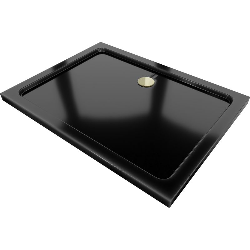 Brodzik prostokątny Mexen Flat czarny 130x90 cm 1 szt.