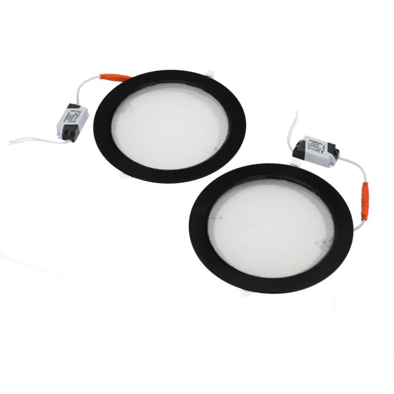 Oprawa LED HOROZ AURA PRIZMA dwupak 2x18W czarna 2700K wpuszczana 1 opk.