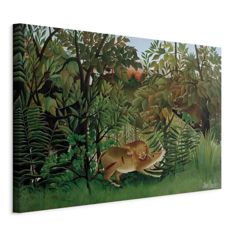 Obraz Artgeist Lew i Antylopa Rousseau 60 x 40 cm płótno włoskie 1 szt