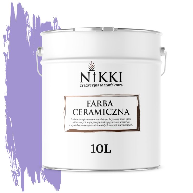 Farba Ceramiczna Wewnętrzna Ściany i Sufity NIKKI Fioletowy H2733 Głęboki Mat 10L