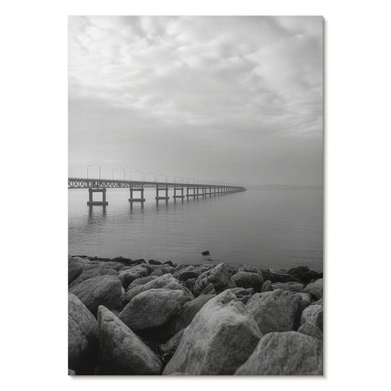 Nowoczesny Plakat na Płótnie Tulup 21x29,7 cm (A4) Most i morze Do salonu, biura, sypialni 1 szt.