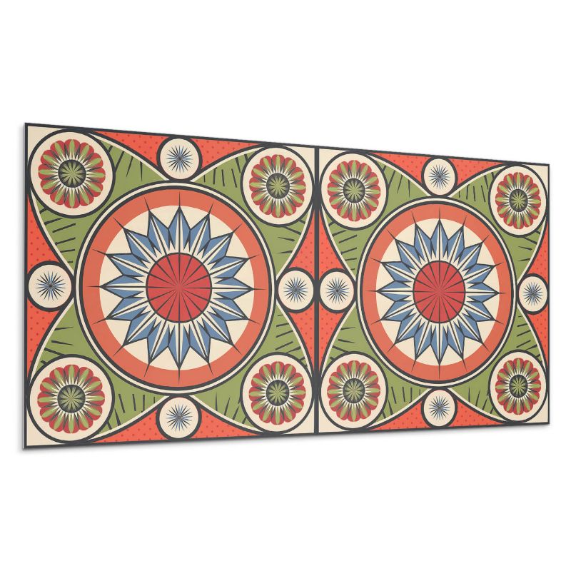 Panele samoprzylepne Wallfluent 60x30 cm Symetria z kwiatowymi motywami 6 szt.