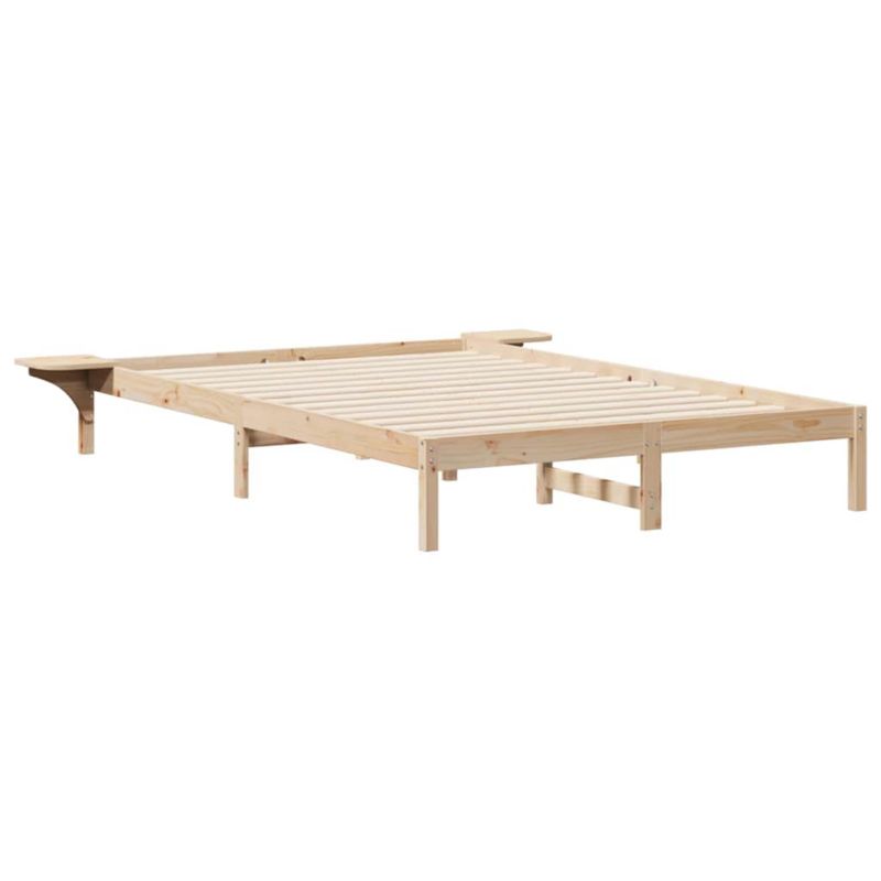 Łóżko Drewniane WaszeMeble 140x220 cm Brązowe WM-873247 1 szt.