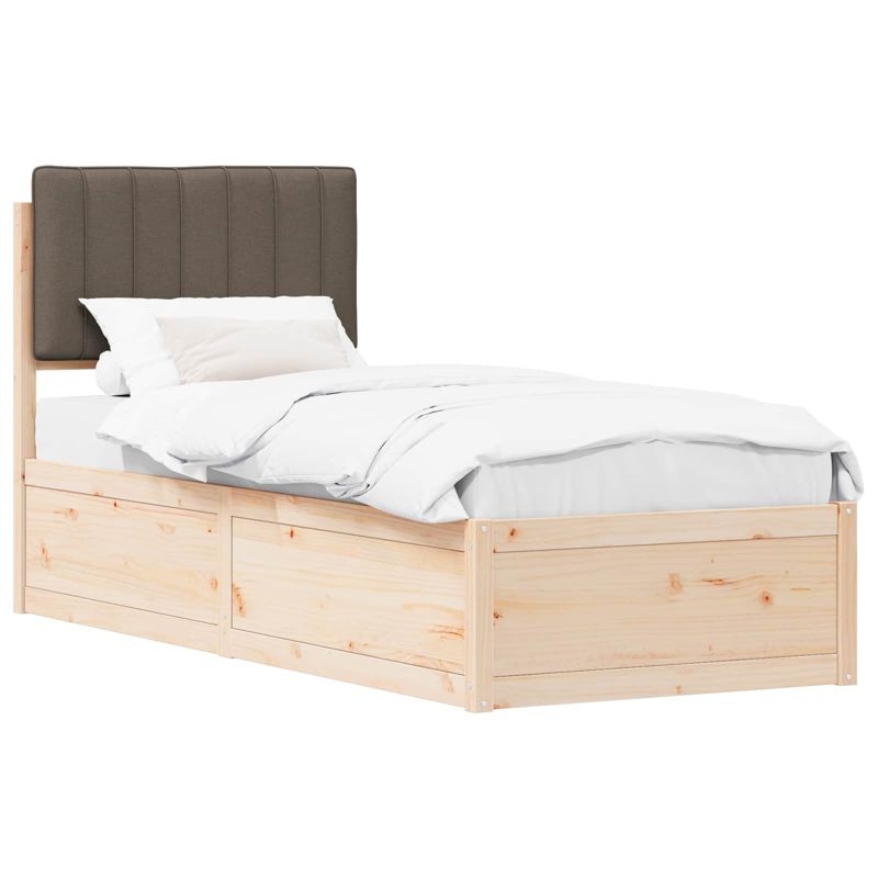 Łóżko Drewniane WaszeMeble 80x200 cm Brązowe WM-877802 1 szt.