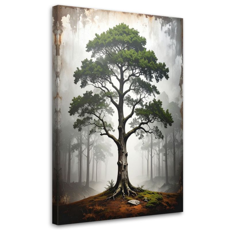 Obraz do salonu sypialni kuchni biura loftu Feeby Zielone drzewo 60x90cm 1szt