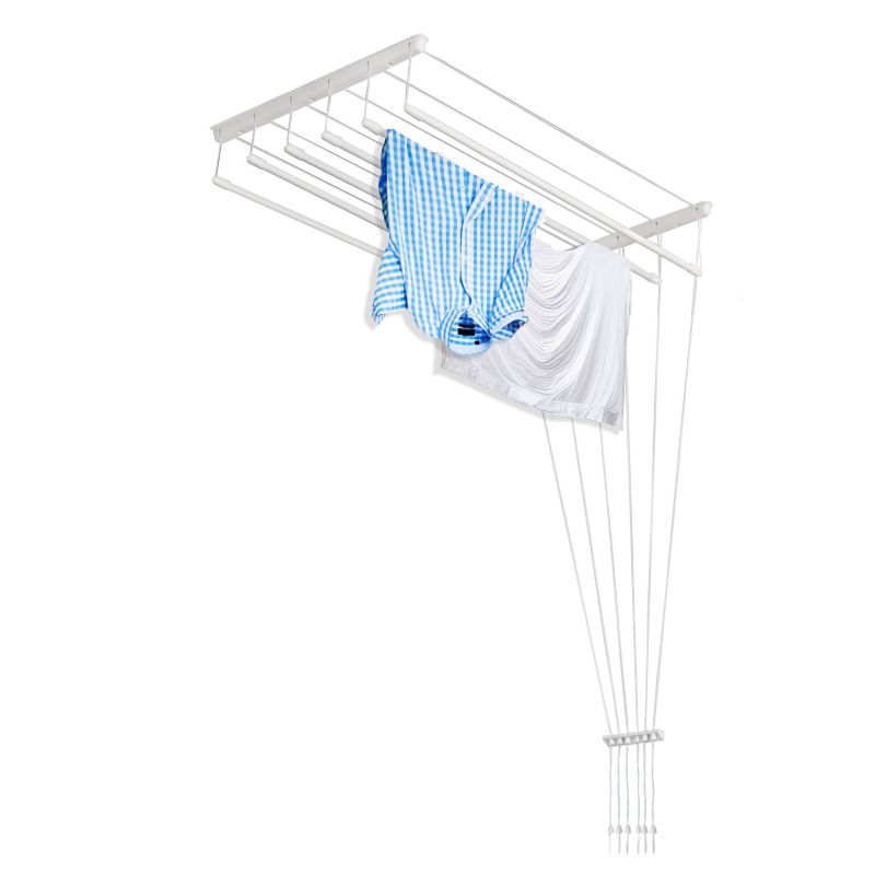 Suszarka sufitowa Rodeno 6 prętów 110 cm biała 1 szt.