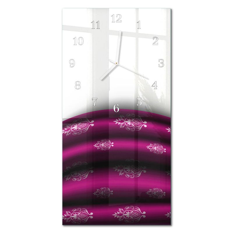 Designerski Zegar Ścienny Tulup 30x60 cm z Białymi Wskazówkami Brak 1 szt.