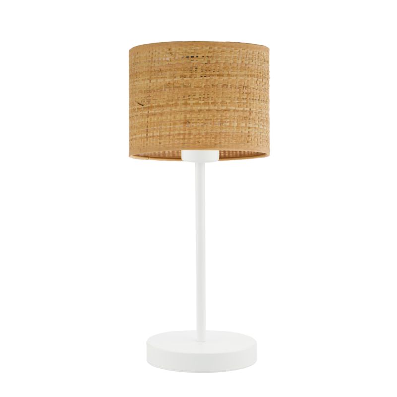 Lampka Nocna Volta Light Factory Blues Abażur Rattan/biały Walec 1xE27 1szt.