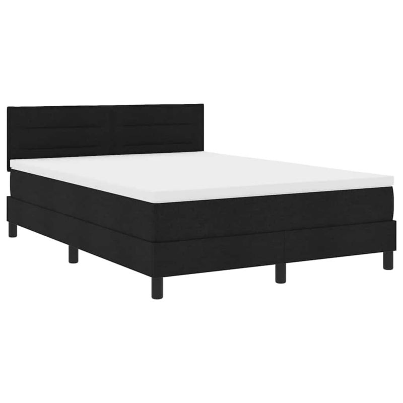 Łóżko z materacem WaszeMeble 135x190 cm Czarny tkanina WM-3338610 1 szt.