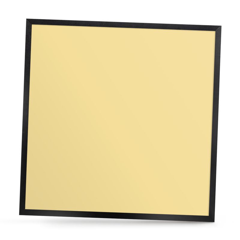 Tablica magnetyczna dekoracyjna ArtPrintCave 50x50 Kremowa żółć w czarnej ramie 1szt