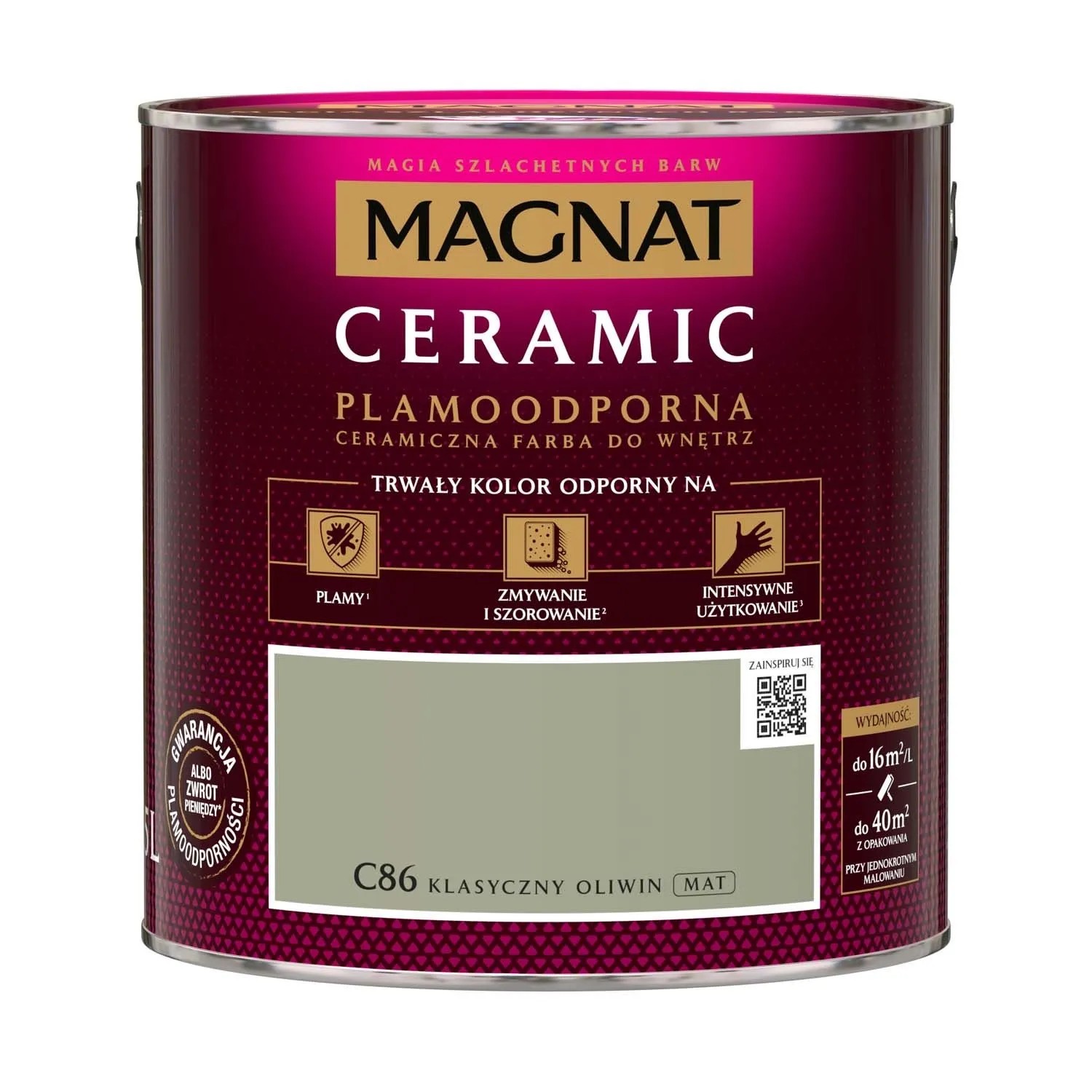 Farba Magnat Ceramic klasyczny oliwiny 2,5L