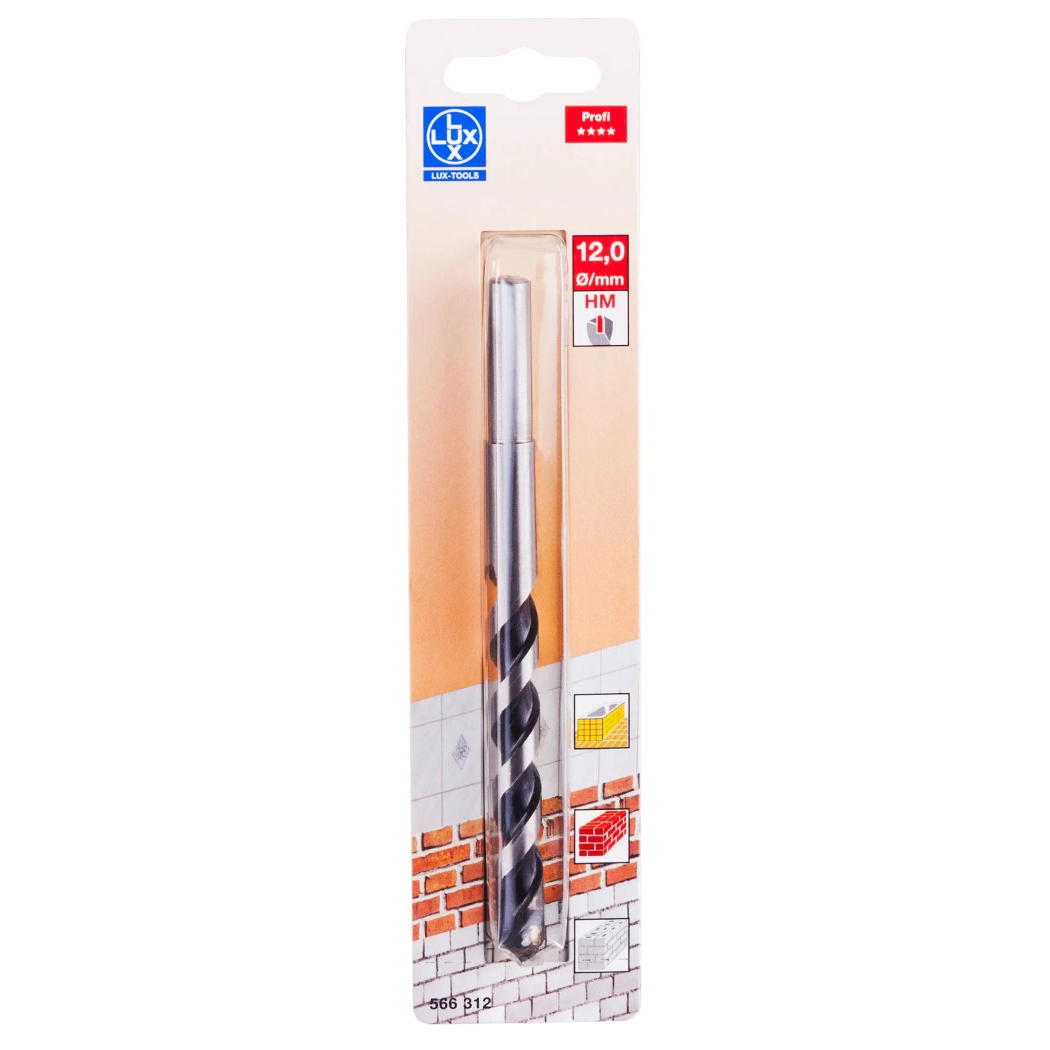 LUX-TOOLS Wiertło widiowe do muru i glazury 12 x 150 mm