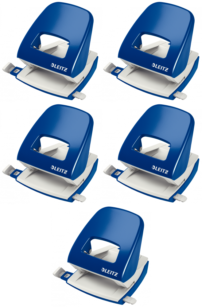 5x Dziurkacz Leitz New NeXXt, duży, do 30 kartek, niebieski