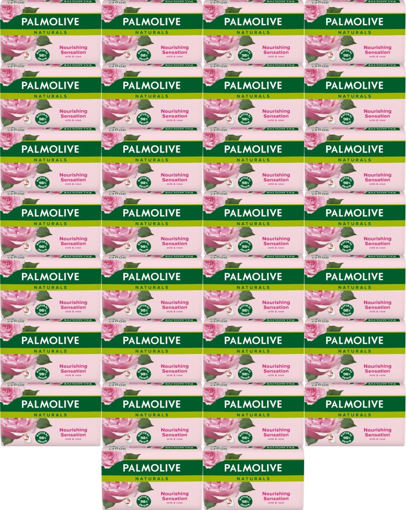 36x Mydło w kostce Palmolive Naturals Milk & Rose Petals, mleko i róża, 90g