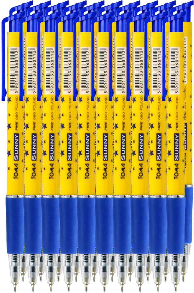 20x Długopis automatyczny Toma Sunny TO-060, 0.5mm, niebieski