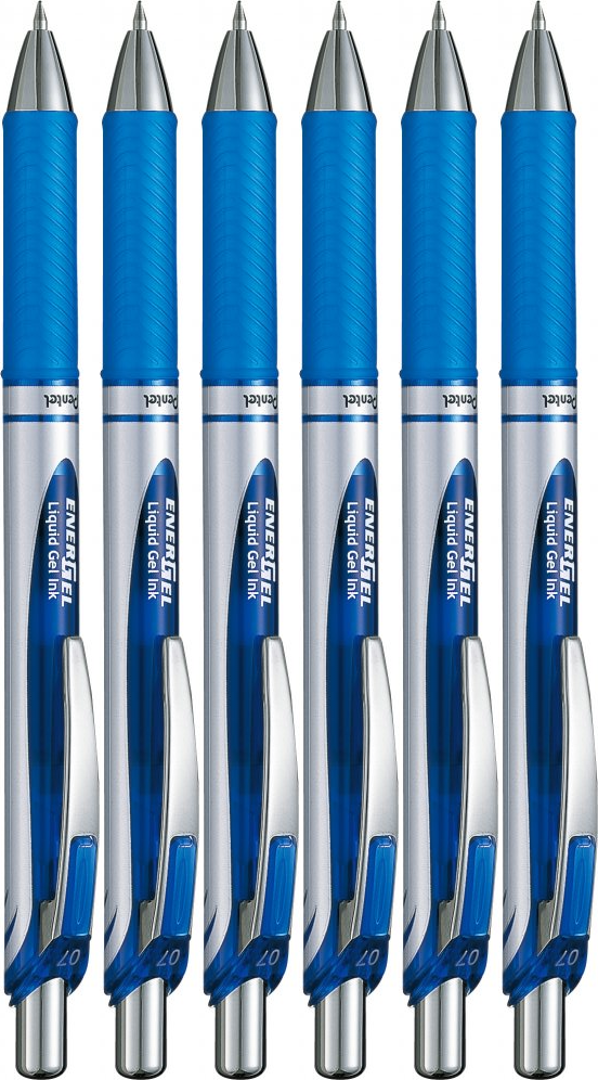 6x Pióro kulkowe automatyczne Pentel Energel BL-77, 0.7mm, niebieski