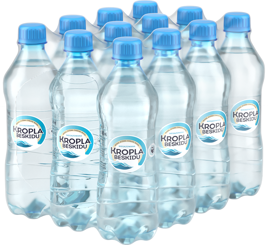 12x Woda niegazowana Kropla Beskidu, 0.5l, butelka PET, KAUCJA