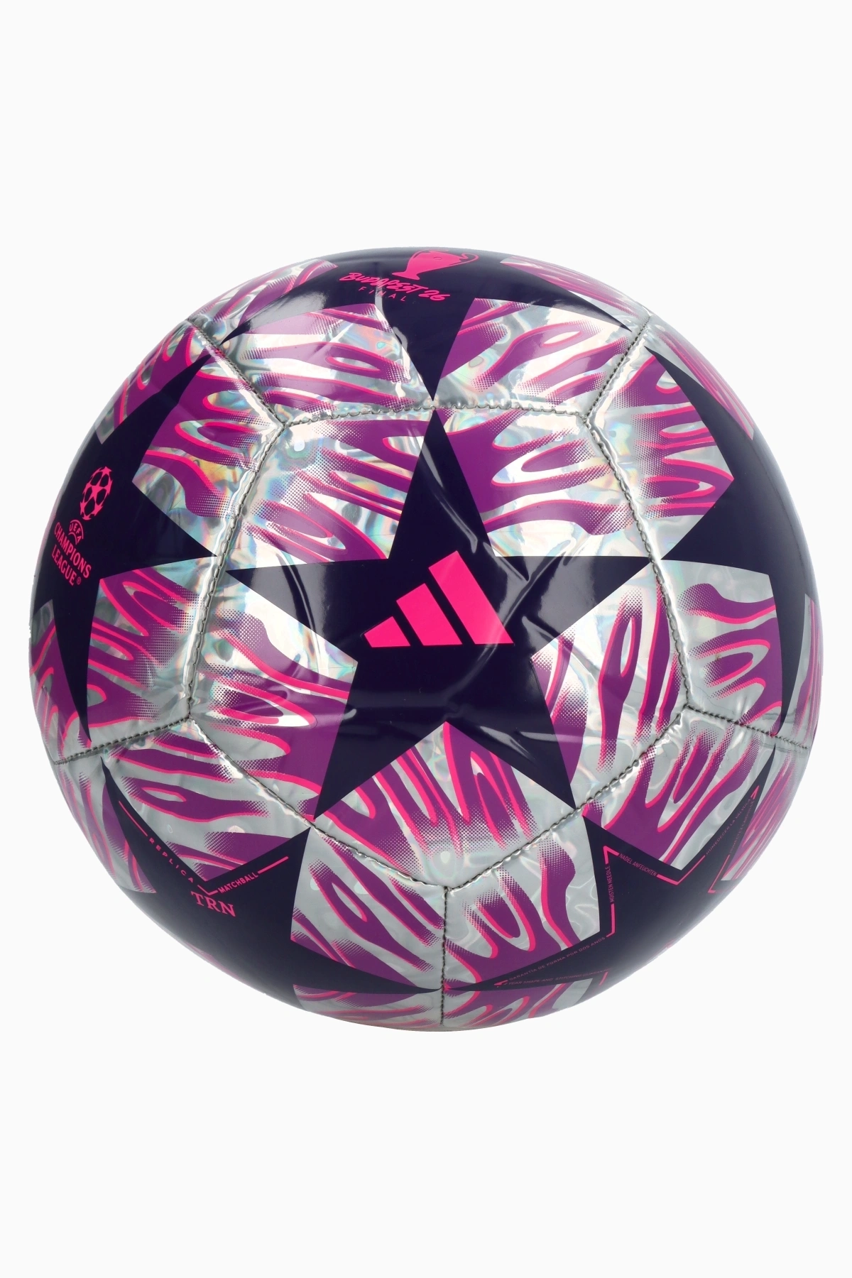 Piłka adidas UCL Training Foil 25/26 Final rozmiar 4 - Fioletowy