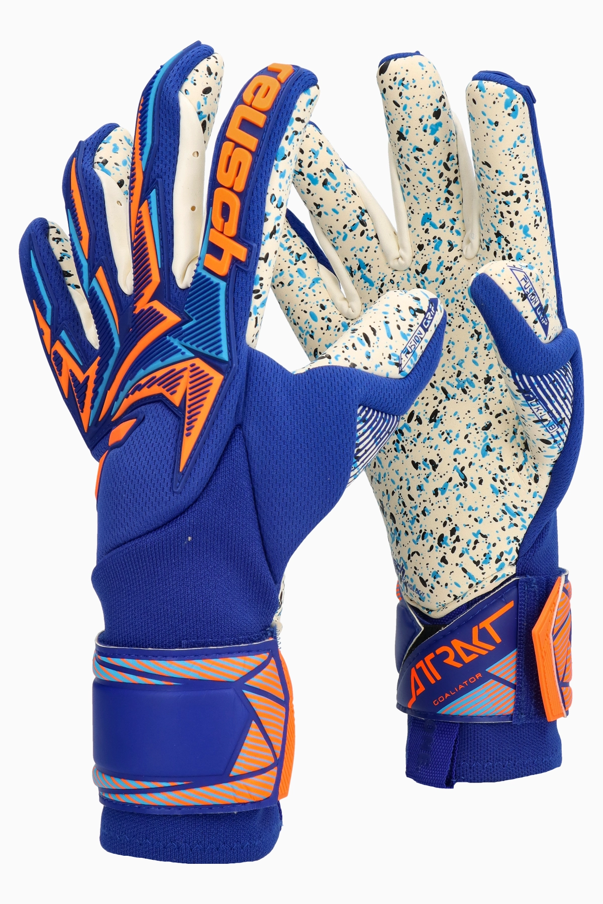 Rękawice Reusch Attrakt Freegel Fusion Goaliator - Niebieski