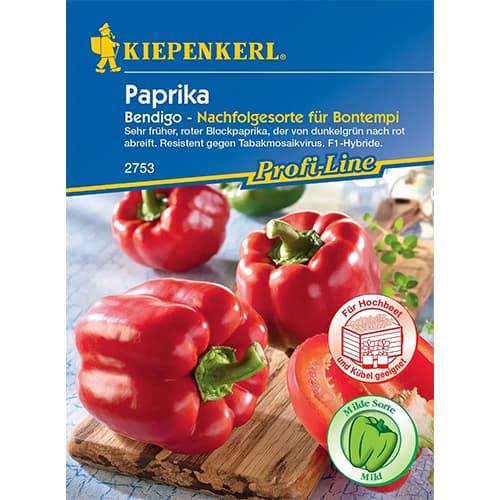 1 szt, Paprika Bendigo F1 - Samen: Ilość w opakowaniu: 1 Stück