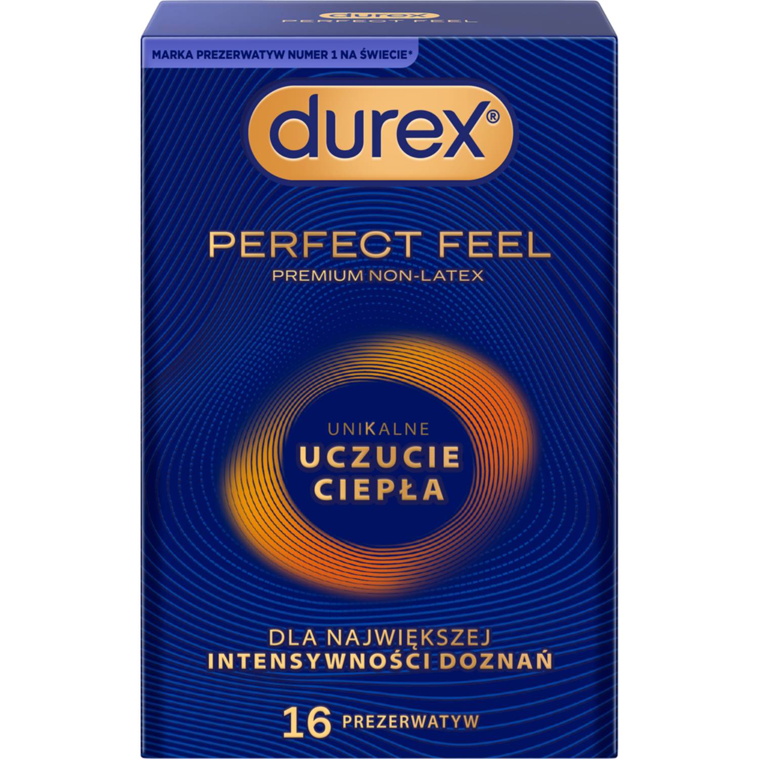 Durex perfect feel - prezerwatywy premium non-latex, 16 sztuk
