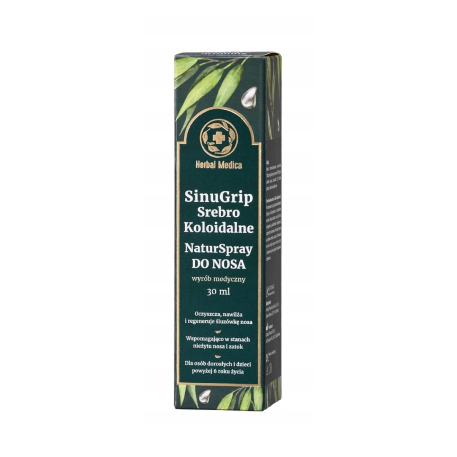 Herbal pharmaceuticals sinugrip, srebro koloidalne, 30 ml