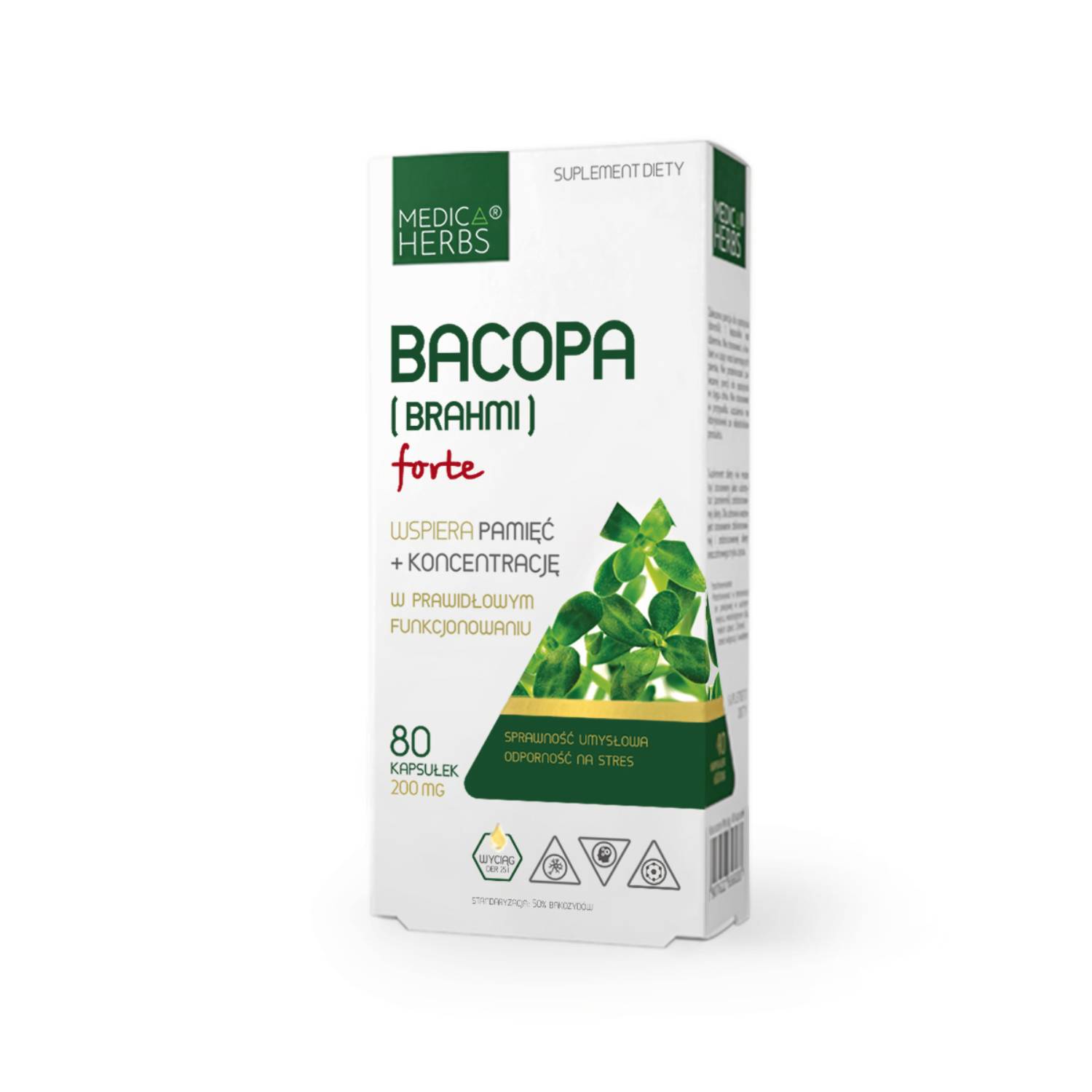 Medica herbs bacopa (brahmi) forte, 80 kapsułek