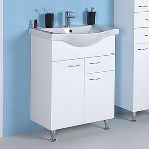 Aqualine Keramia Fresh szafka 59 cm podumywalkowa wisząca biała 50064A