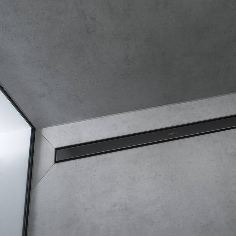 Hansgrohe Raindrain Match element zewnętrzny odpływu 80 cm liniowy czarny mat 56038670 - Wysyłka w 24h