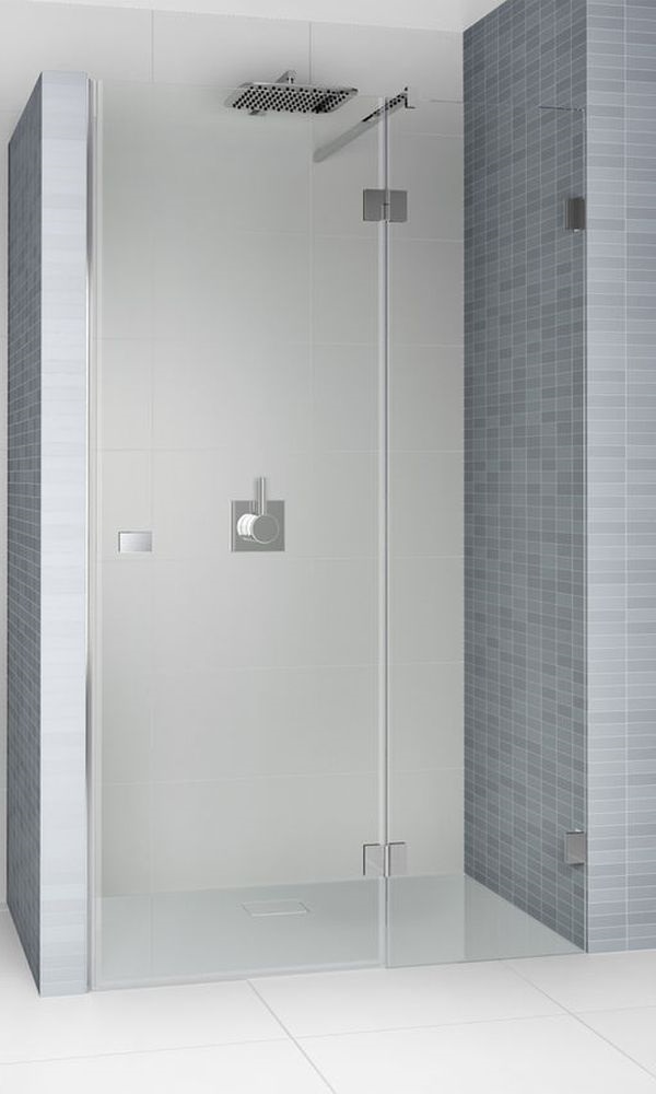 Riho Scandic NXT X104 drzwi prysznicowe 160 cm wnękowe prawe czarny mat/szkło przezroczyste G001030121