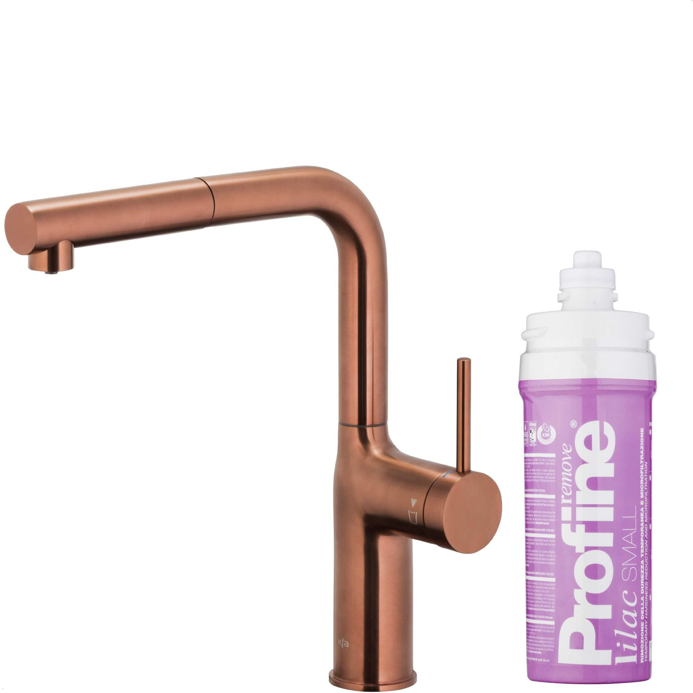 KFA Armatura Duero Pure Move bateria kuchenna z filtrem stojąca miedź szczotkowana PVD 6623-425-34