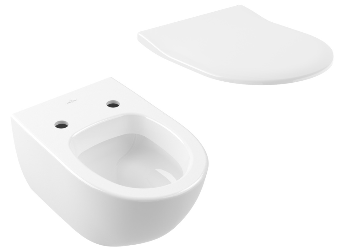 Zestaw Villeroy & Boch Subway 2.0 miska WC wisząca z deską wolnoopadającą SlimSeat Weiss Alpin (56001001, 9M78S101) - Wysyłka w 24h