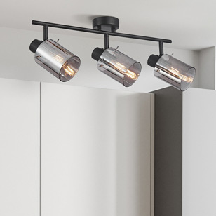 Italux Sardo lampa podsufitowa 3x40 W czarna-przydymiona SPL-5581-3-BK-SG