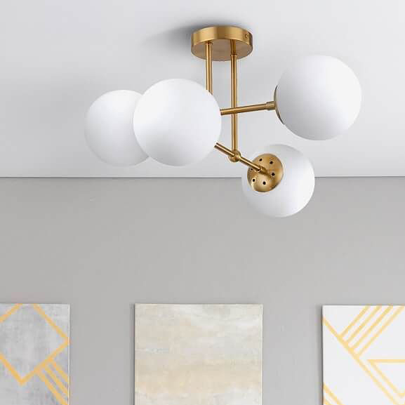 Light Prestige Roma lampa podsufitowa 4x40W złota/biała LP-1345/4PGD