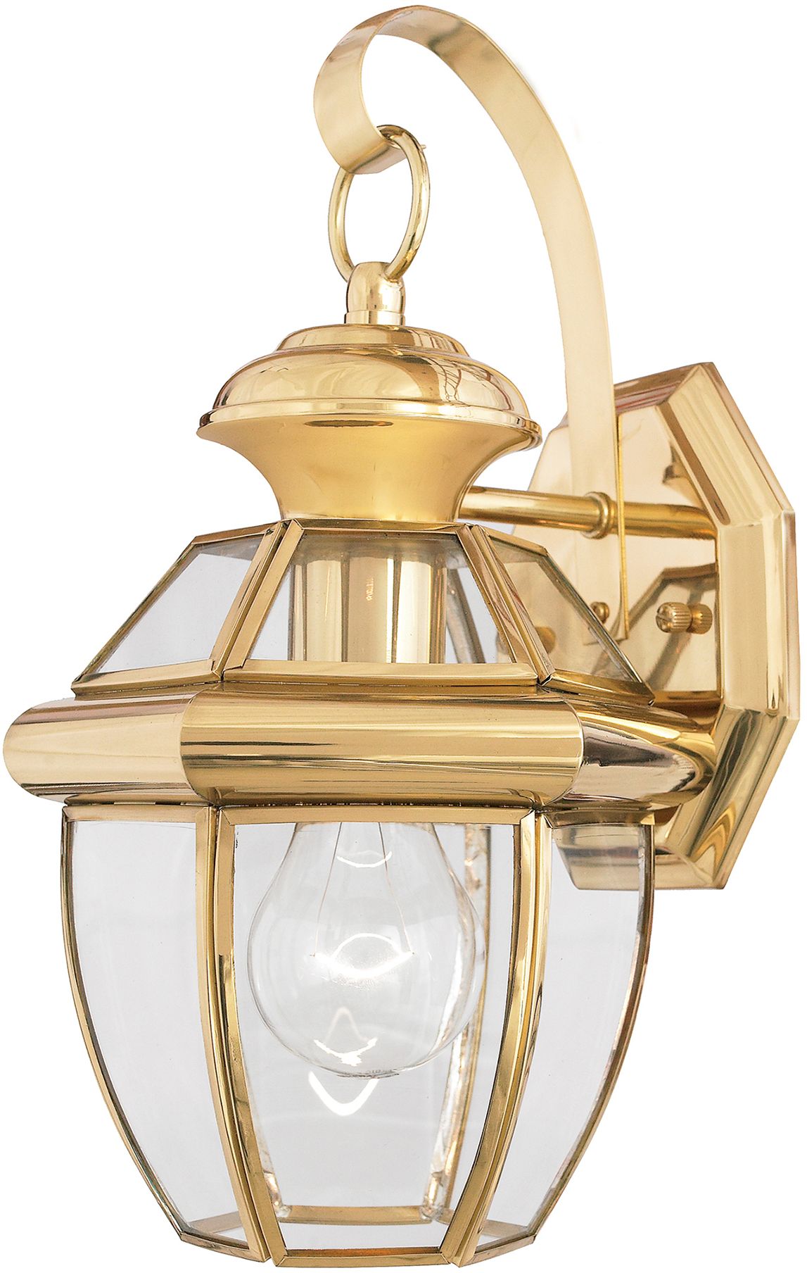 Elstead Lighting Newbury kinkiet zewnętrzny 1x60 W lakierowany polerowany mosiądz QZ-NEWBURY2-S-PB