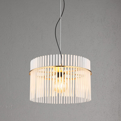 Globo Lighting Gorley lampa wisząca 1x60 W biała-przezroczysta-złota 15698HM